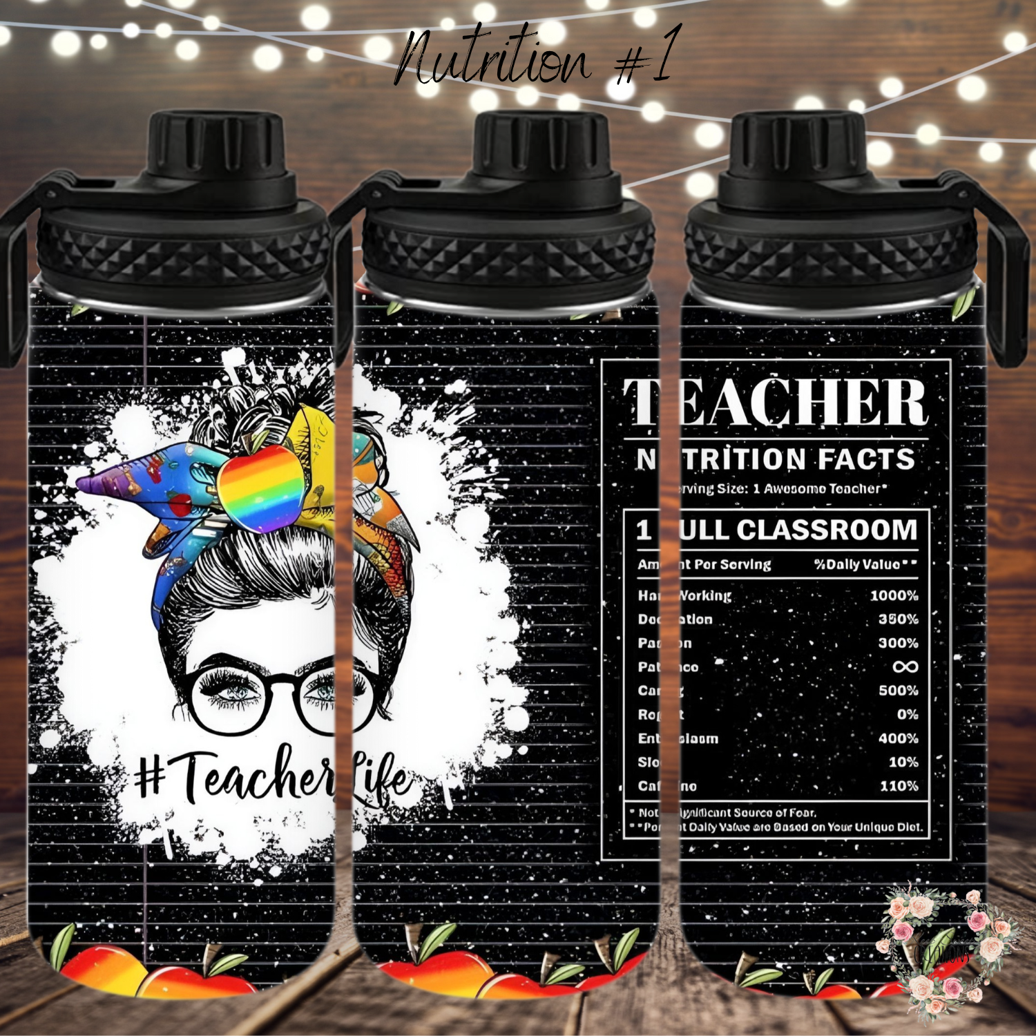 Teacher Tumbler – Nutrition Facts & Classroom Designs