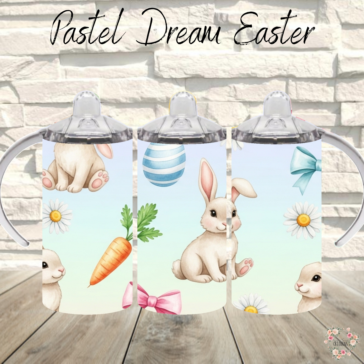 Pastel Dream Easter Tumbler | Bunny & Carrot Spring Cup Collection (11–32oz)