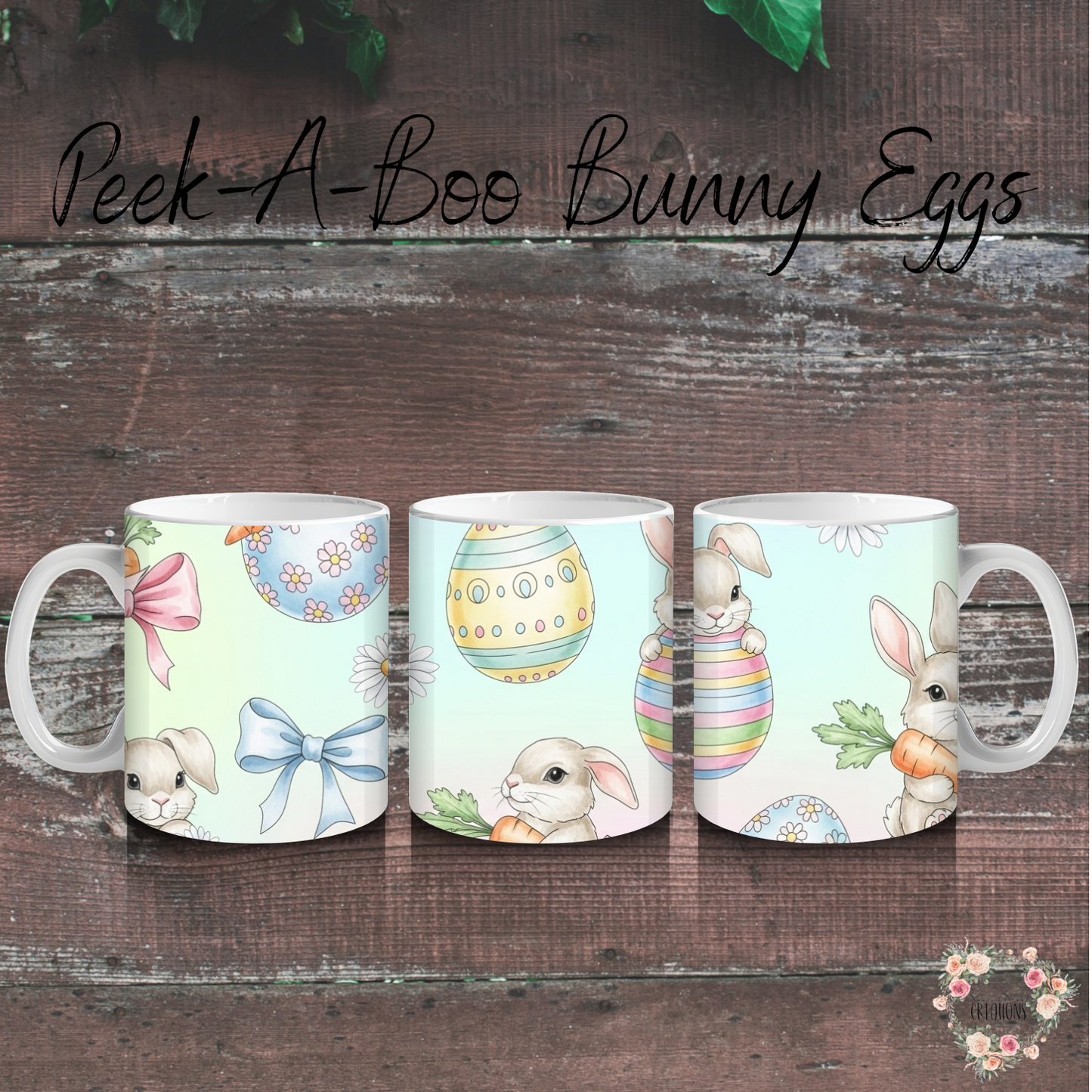 Peek-A-Boo Bunny Eggs Easter Tumbler | Bunny & Pastel Egg Spring Cup (11–32 oz)
