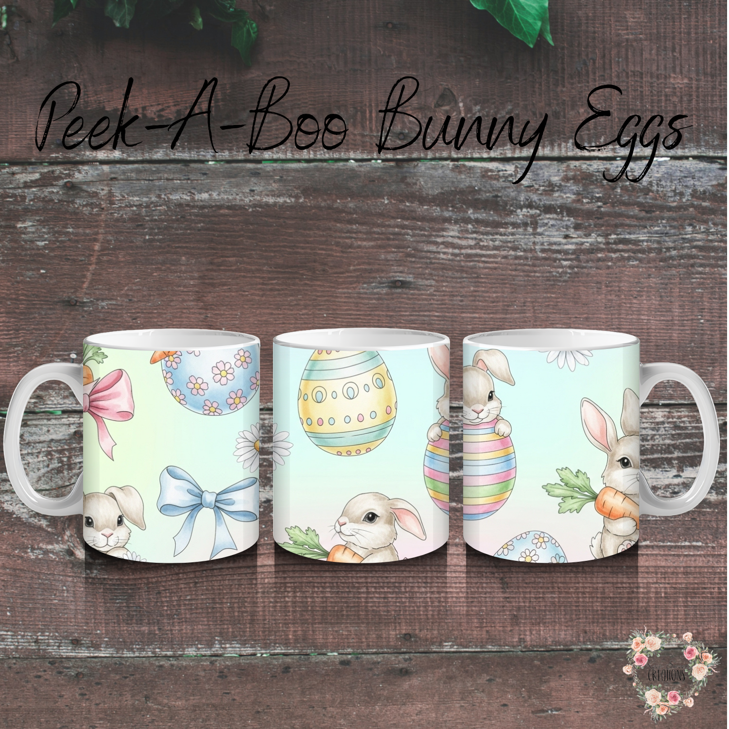 Peek-A-Boo Bunny Eggs Easter Tumbler | Bunny & Pastel Egg Spring Cup (11–32 oz)
