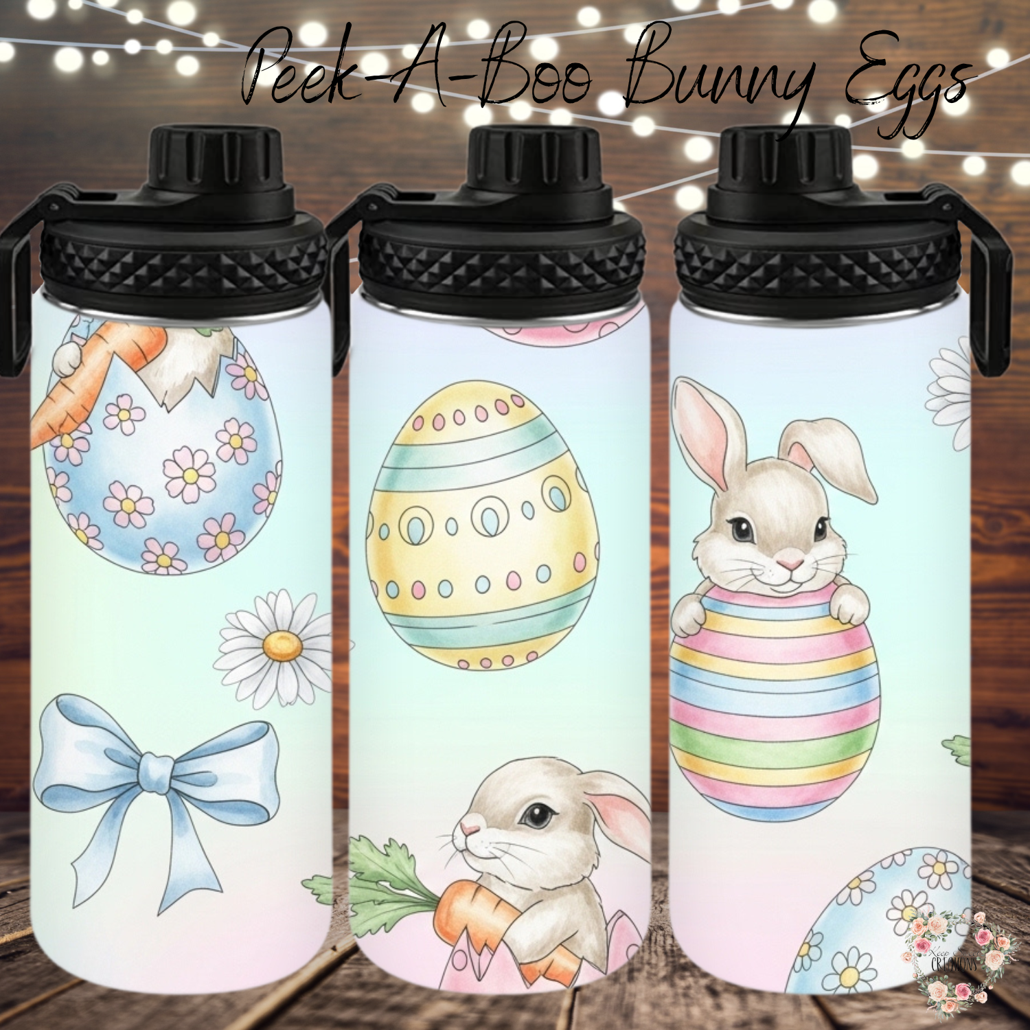 Peek-A-Boo Bunny Eggs Easter Tumbler | Bunny & Pastel Egg Spring Cup (11–32 oz)