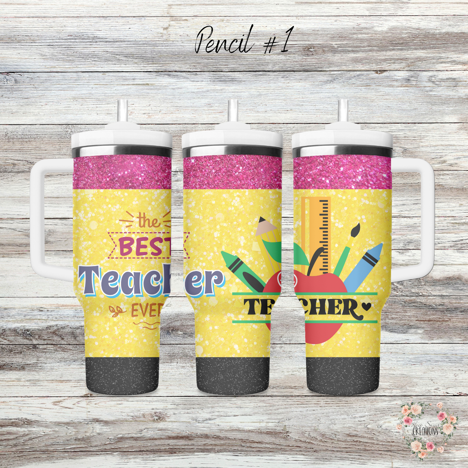 Teacher Pencil Tumbler – “Best Teacher Ever” Gift Collection