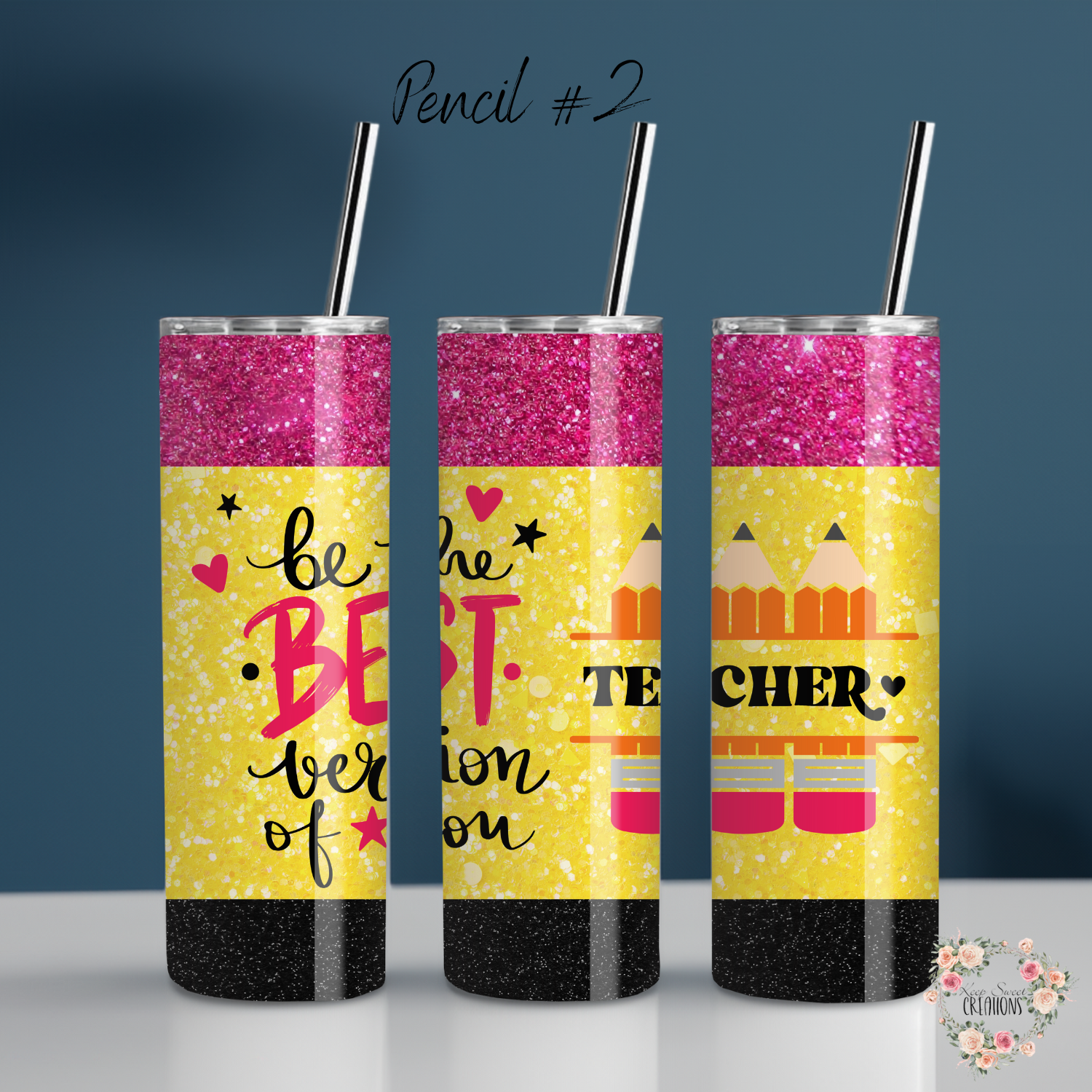 Teacher Pencil Tumbler – “Best Teacher Ever” Gift Collection