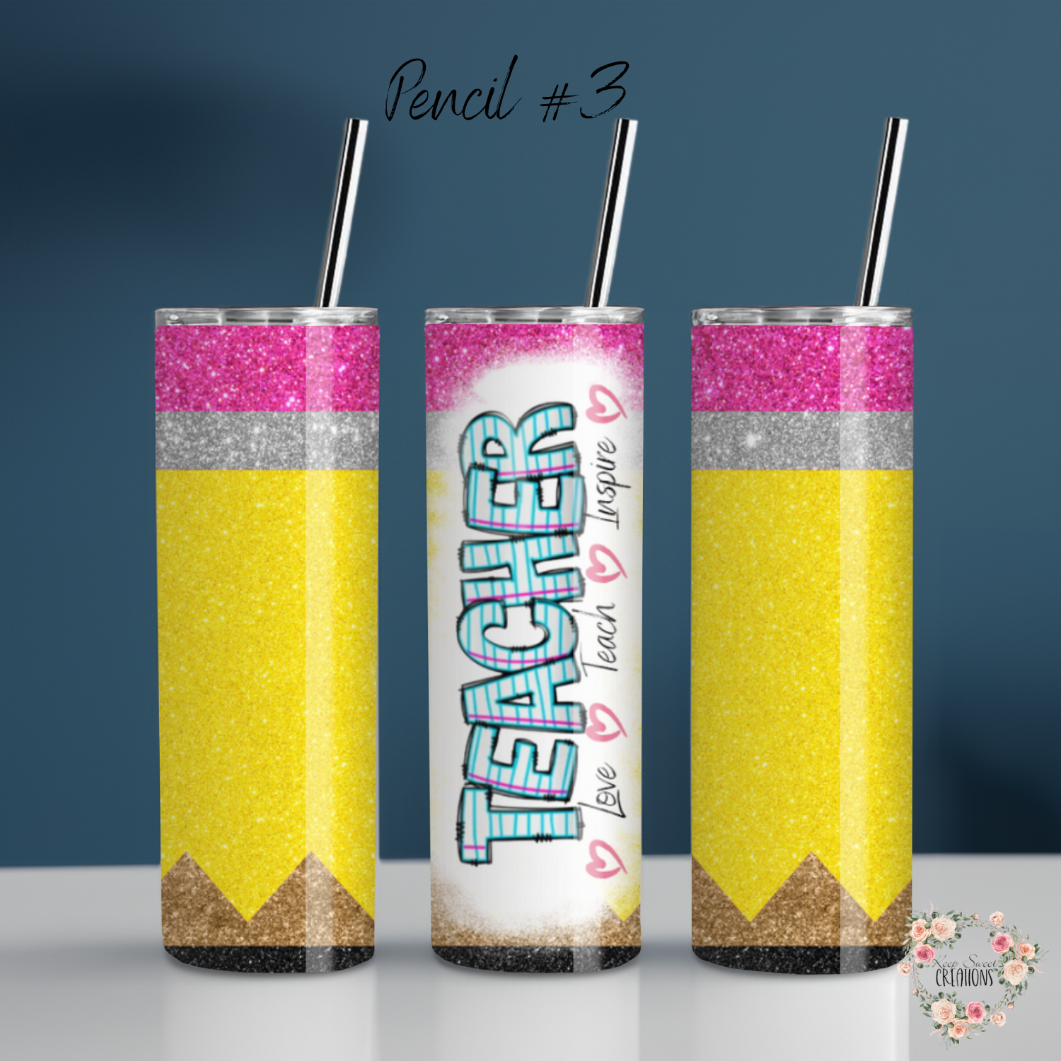 Teacher Pencil Tumbler – “Best Teacher Ever” Gift Collection