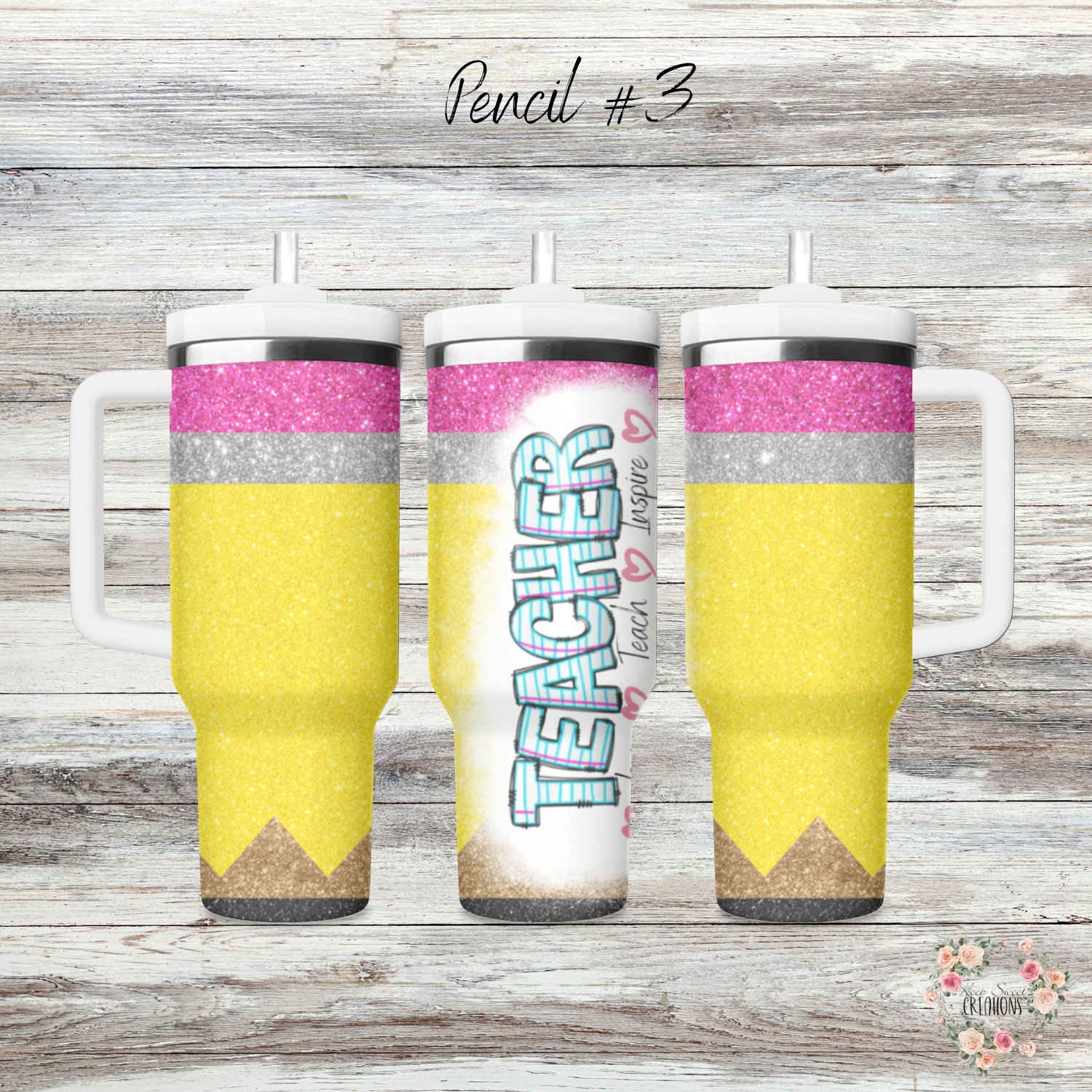 Teacher Pencil Tumbler – “Best Teacher Ever” Gift Collection
