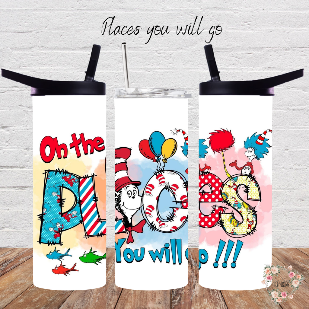 Teacher Tumbler – “Oh The Places You’ll Go” Dr. Seuss Inspired Gift