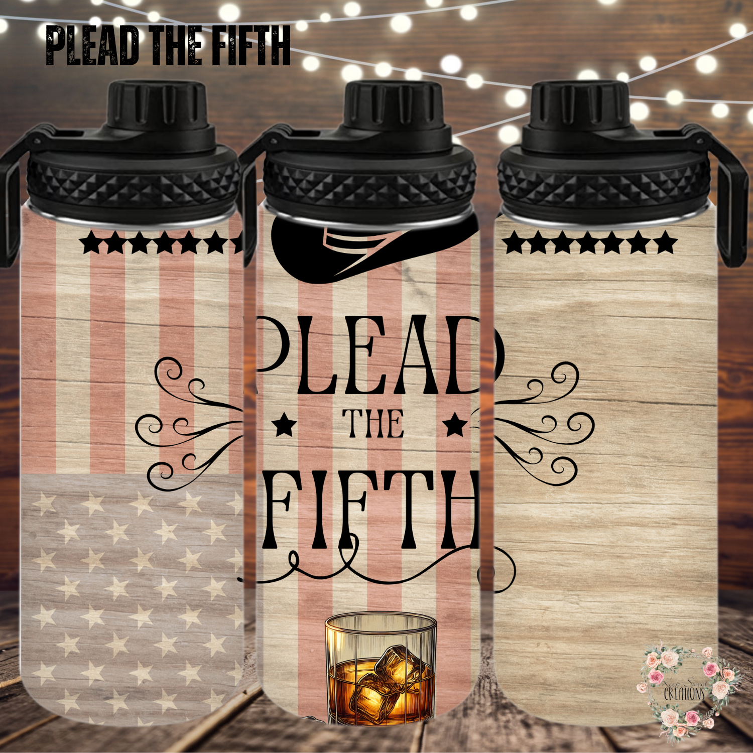 I Plead the Fifth Tumbler – Rustic Patriotic Cup | Funny Whiskey Gift | Stainless Steel Insulated Drinkware