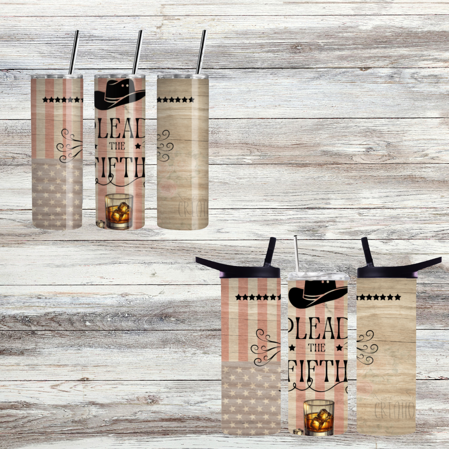 I Plead the Fifth Tumbler – Rustic Patriotic Cup | Funny Whiskey Gift | Stainless Steel Insulated Drinkware