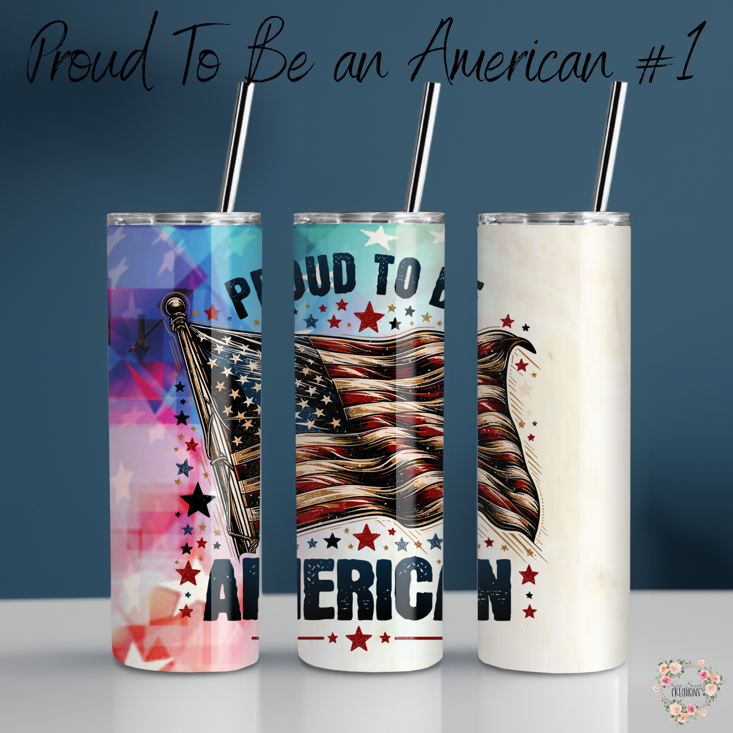 Patriotic Bold Flag Design | USA Pride Gift - (Proud to Be an American #1) Tumbler
