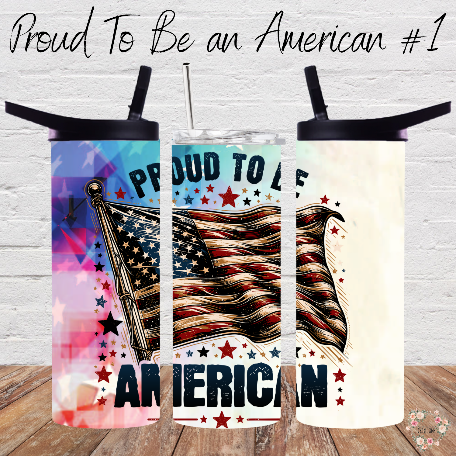 Patriotic Bold Flag Design | USA Pride Gift - (Proud to Be an American #1) Tumbler