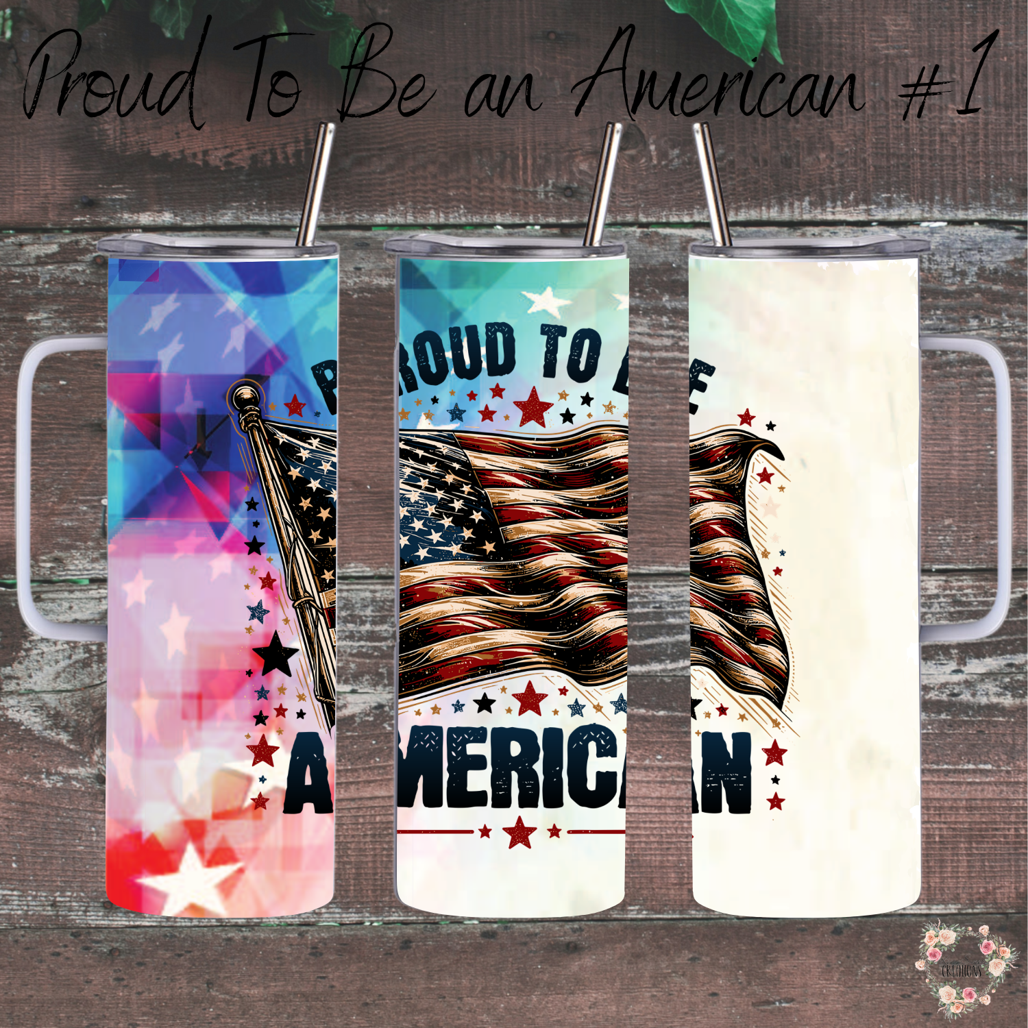 Patriotic Bold Flag Design | USA Pride Gift - (Proud to Be an American #1) Tumbler