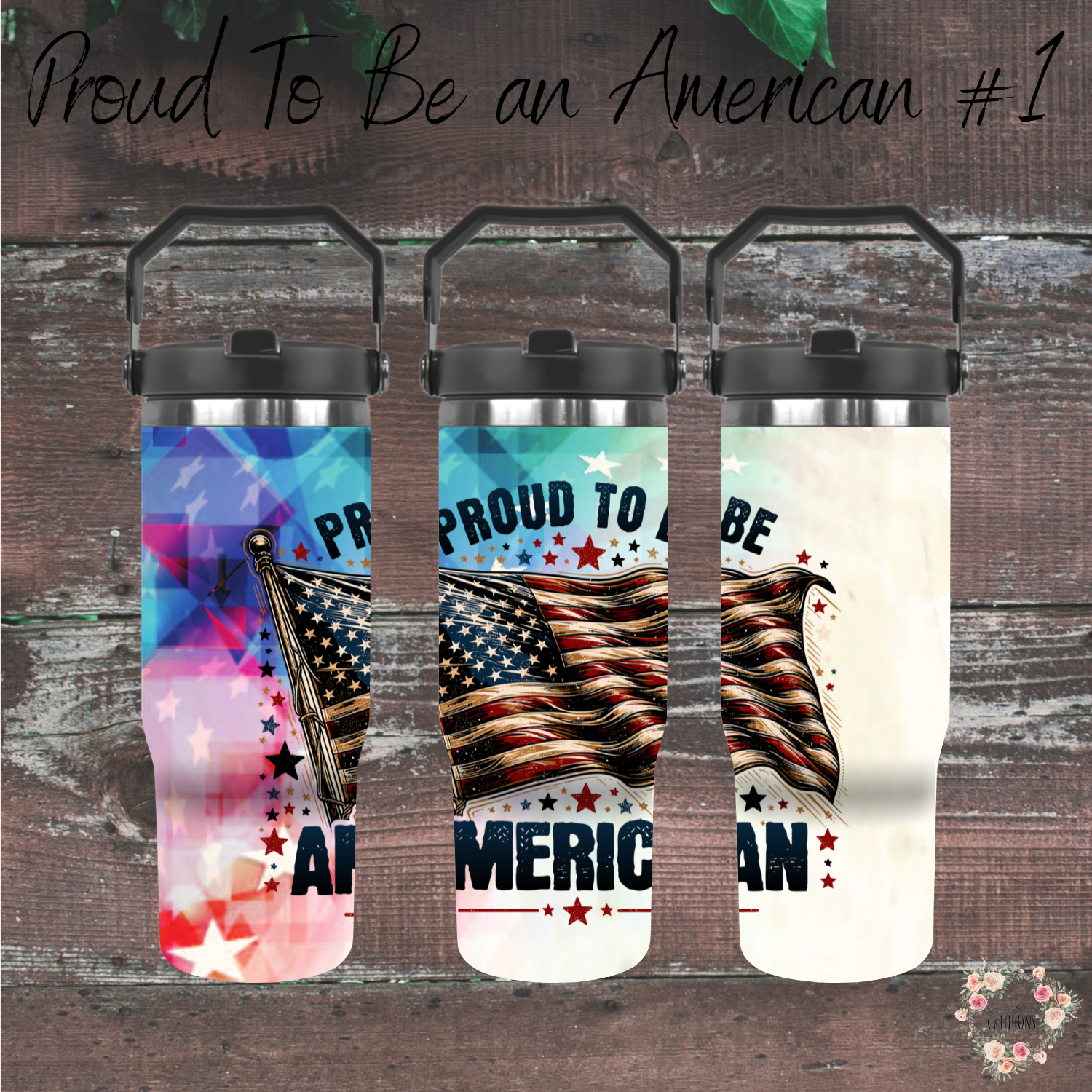 Patriotic Bold Flag Design | USA Pride Gift - (Proud to Be an American #1) Tumbler