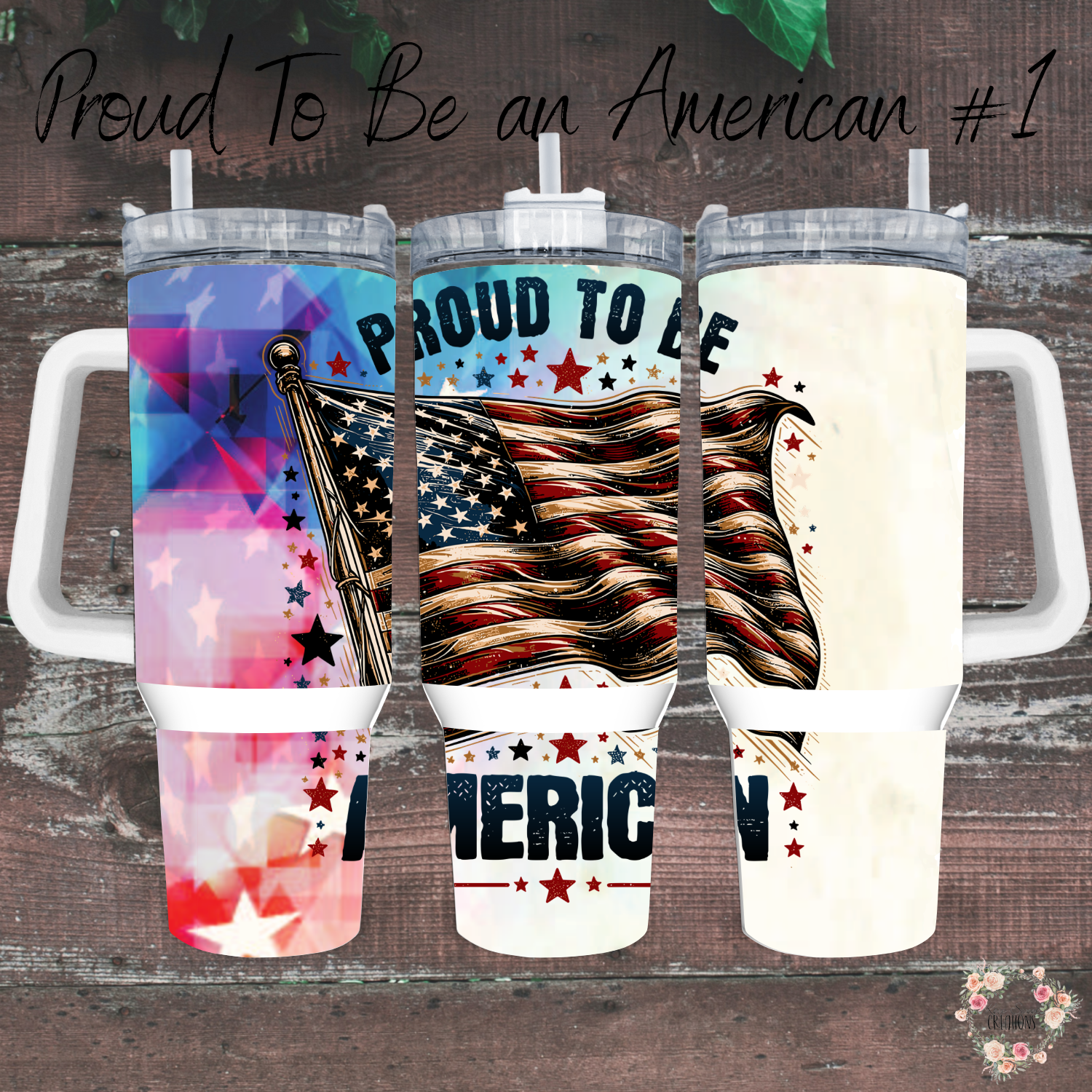 Patriotic Bold Flag Design | USA Pride Gift - (Proud to Be an American #1) Tumbler