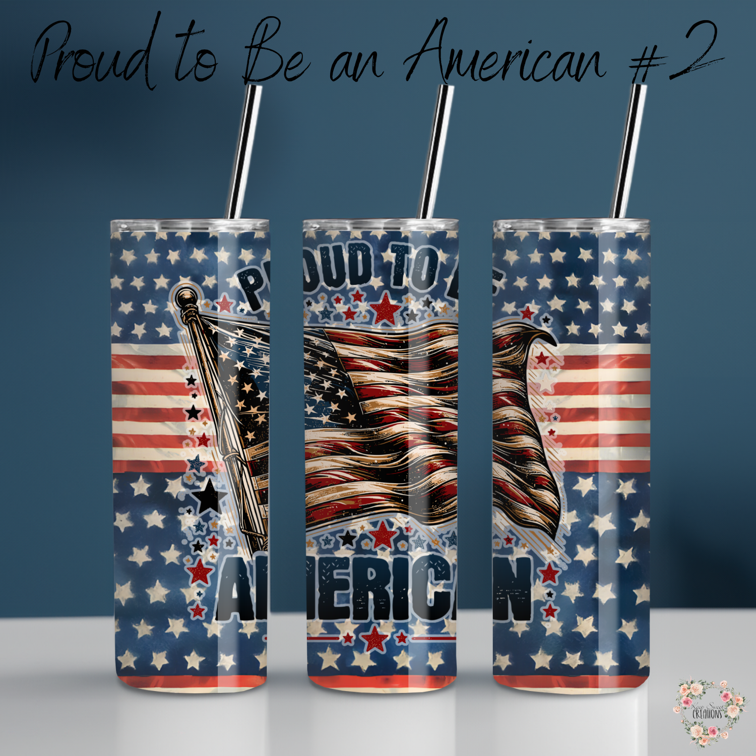 Bold Patriotic American Flag Tumbler – Proud to Be an American #2 | Rustic USA Pride