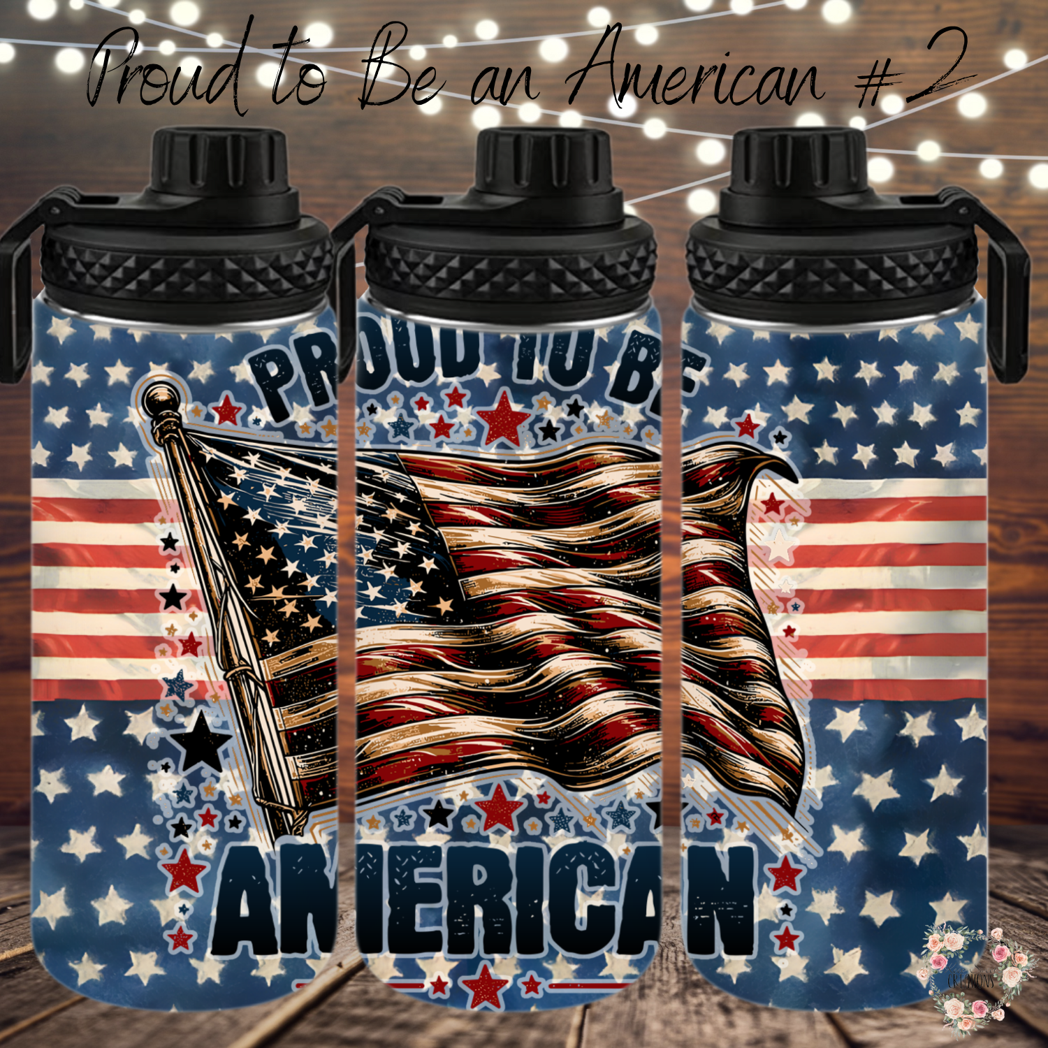 Bold Patriotic American Flag Tumbler – Proud to Be an American #2 | Rustic USA Pride