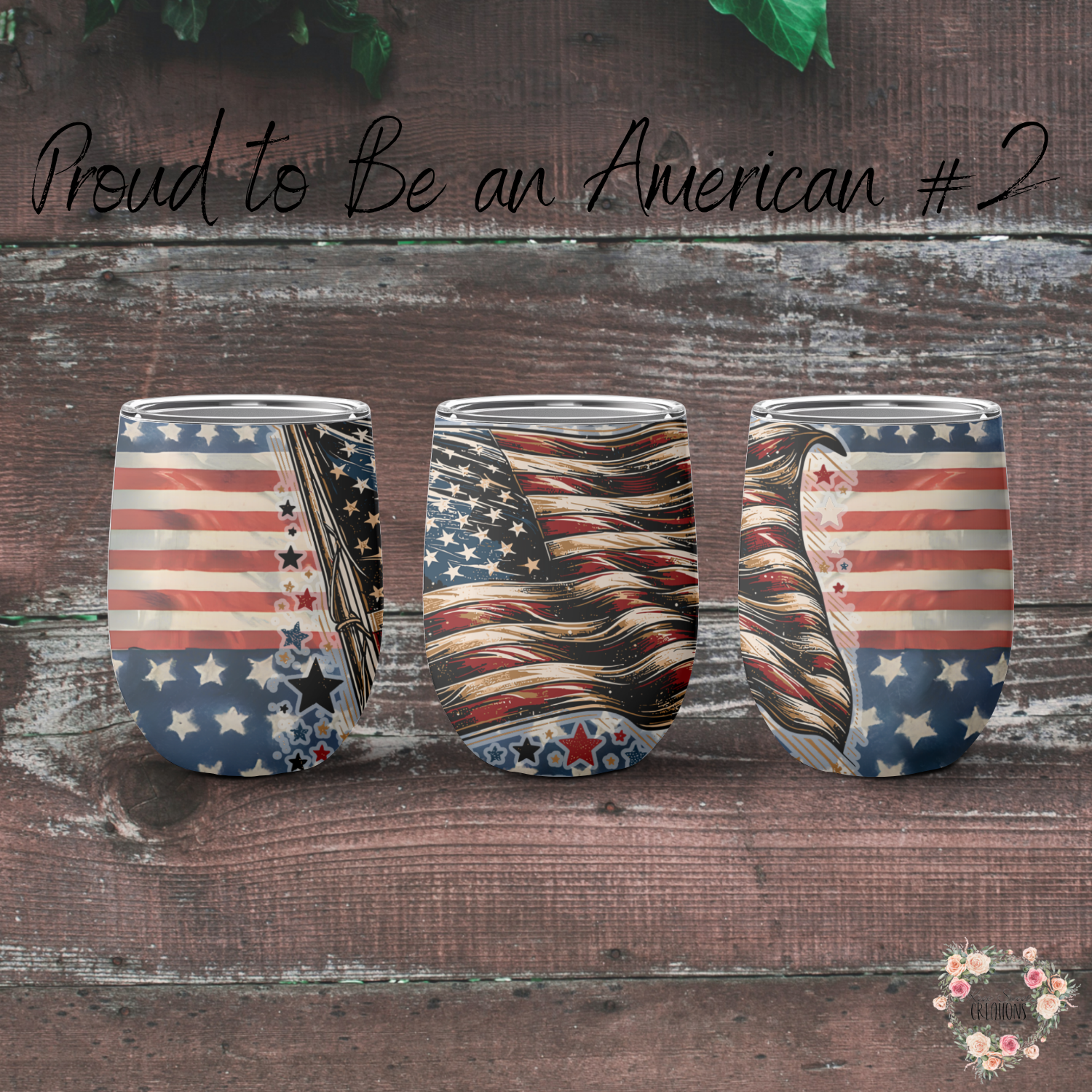 Bold Patriotic American Flag Tumbler – Proud to Be an American #2 | Rustic USA Pride