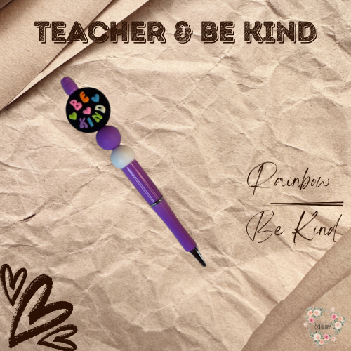 Teacher & Kindness Beaded Pens – Inspire & Write with Joy | Cute Beaded Pen Gift for Teachers & Students
