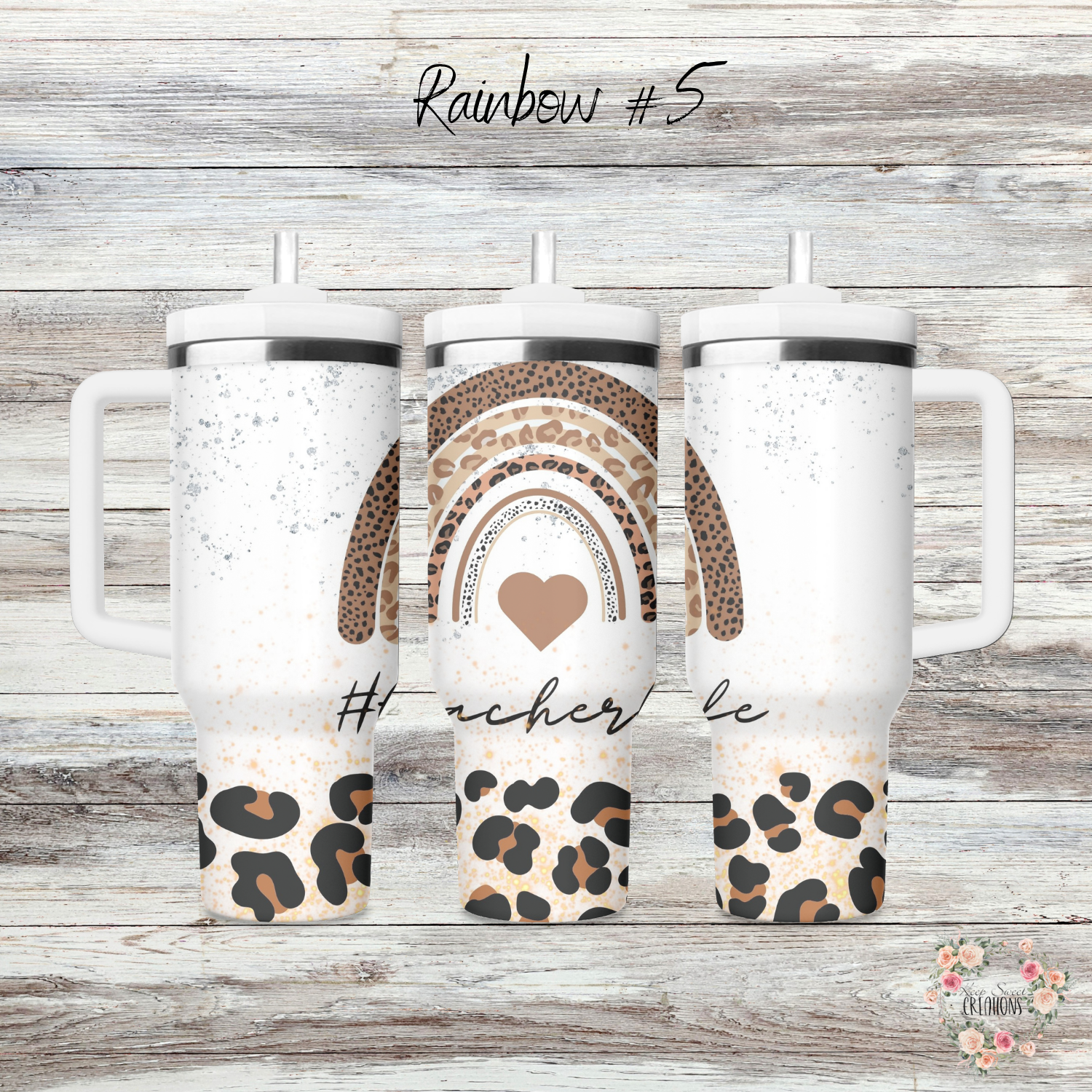 Rainbow Teacher Tumbler – Colorful Teacher Gift Collection