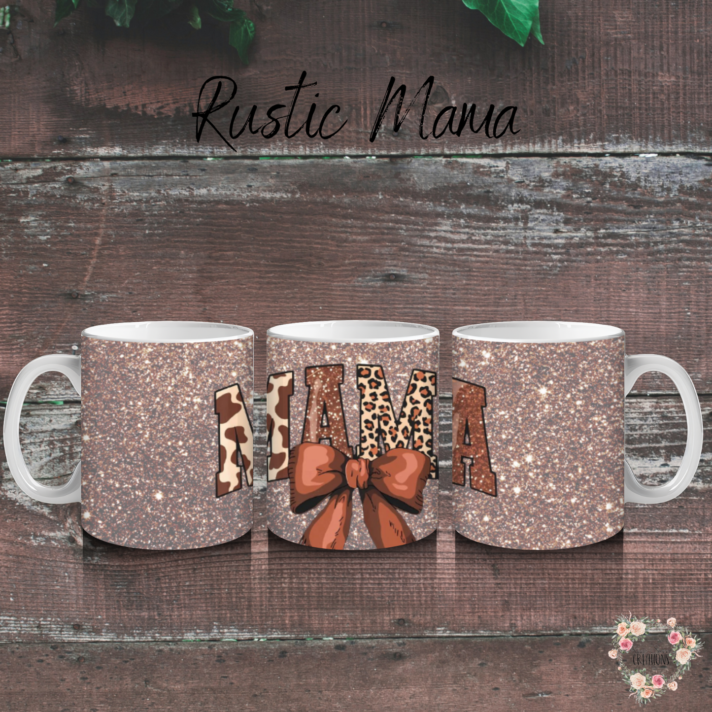 Rustic Mama Tumbler – Western Cowgirl Glitter Mug & Drinkware