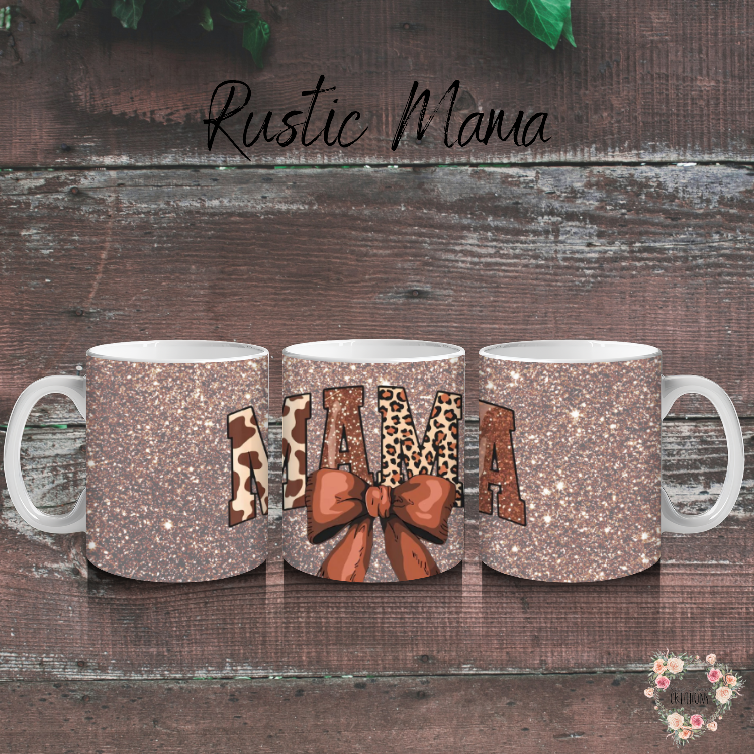 Rustic Mama Tumbler – Western Cowgirl Glitter Mug & Drinkware