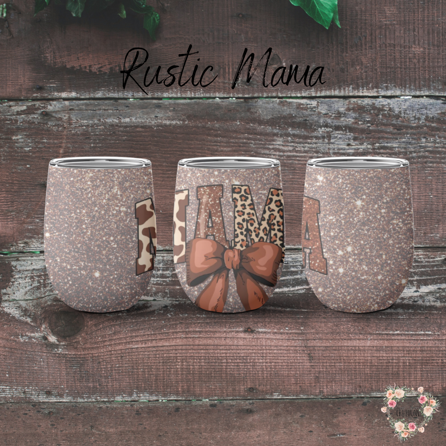 Rustic Mama Tumbler – Western Cowgirl Glitter Mug & Drinkware