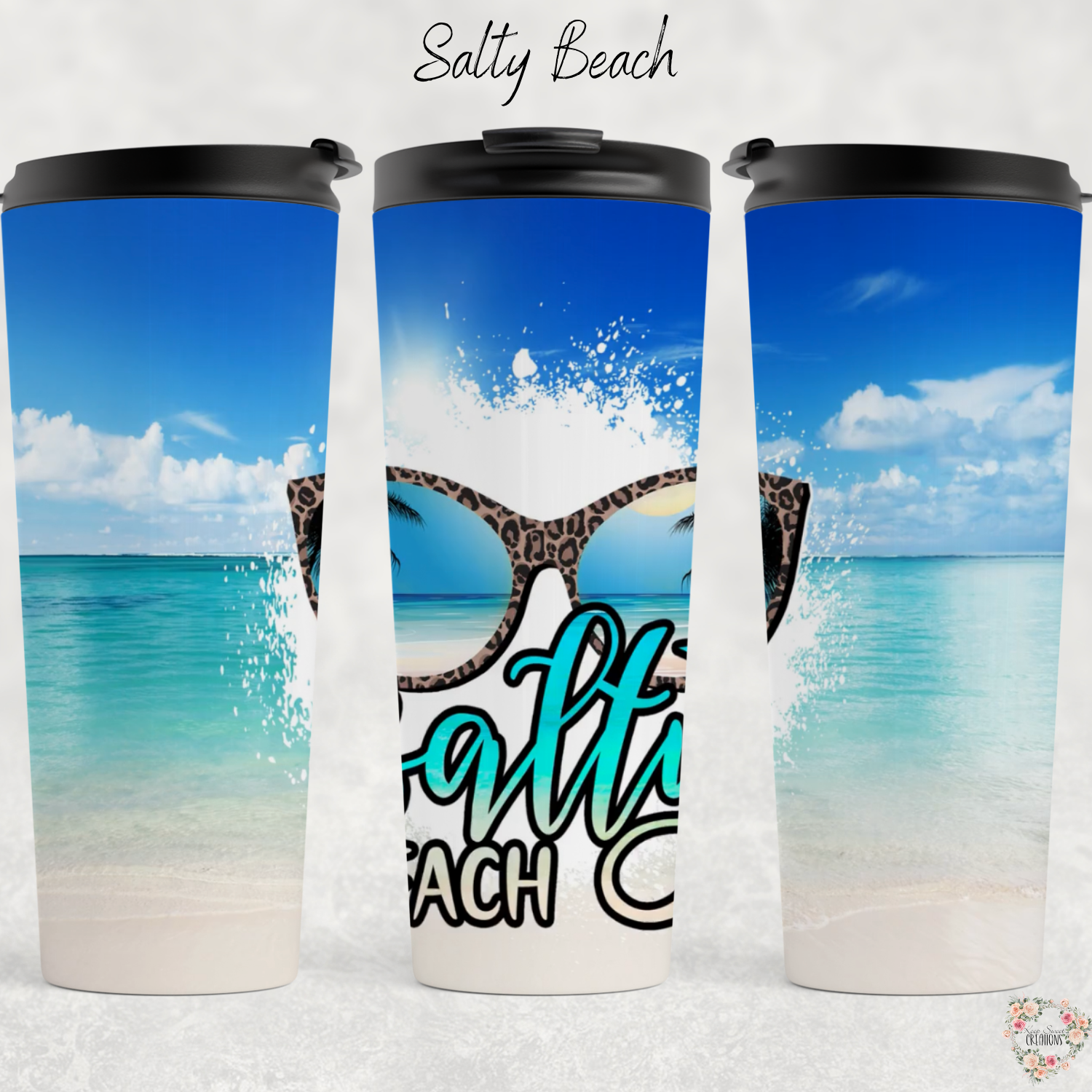 Sassy ocean-inspired sublimation tumbler – Salty Beach design