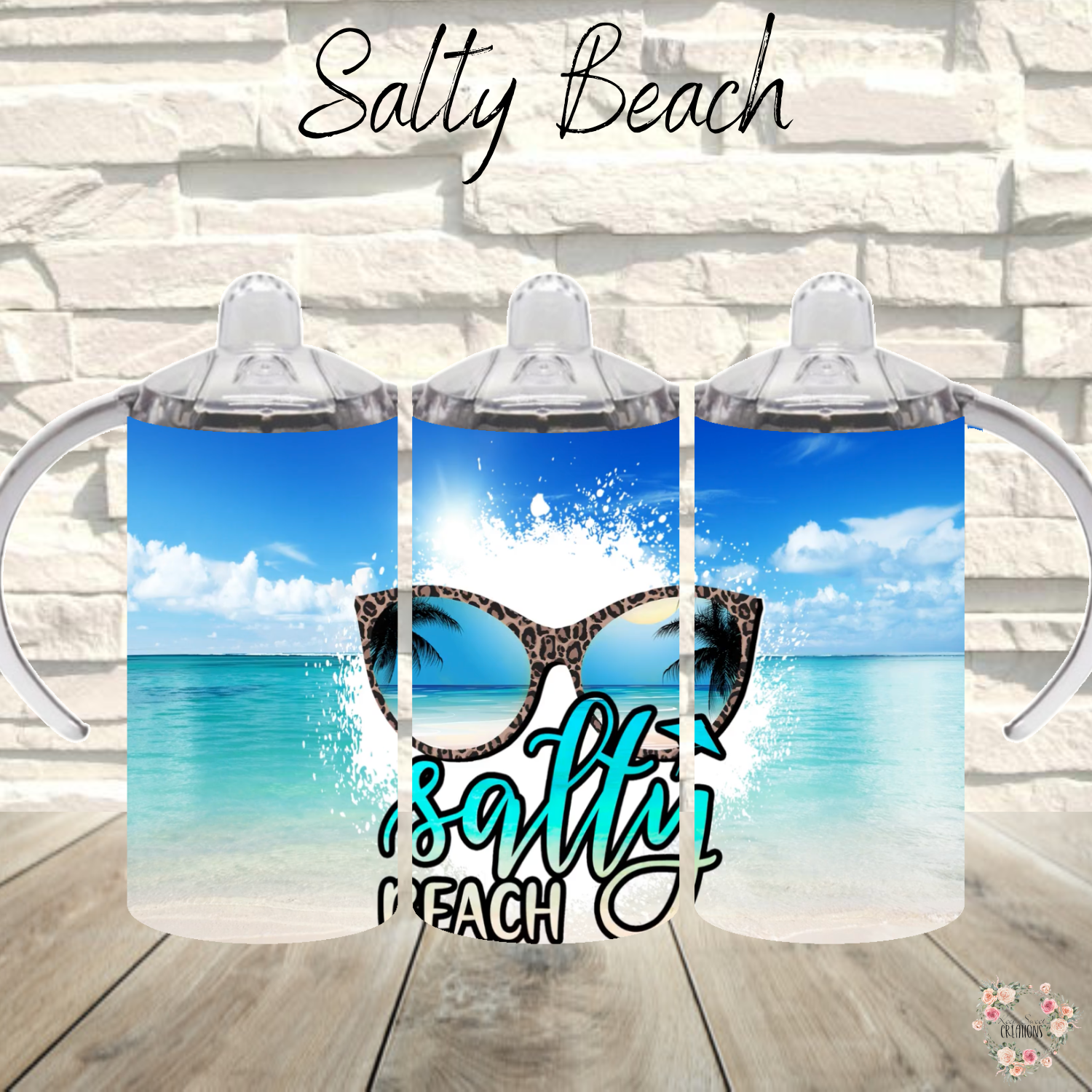 Sassy ocean-inspired sublimation tumbler – Salty Beach design