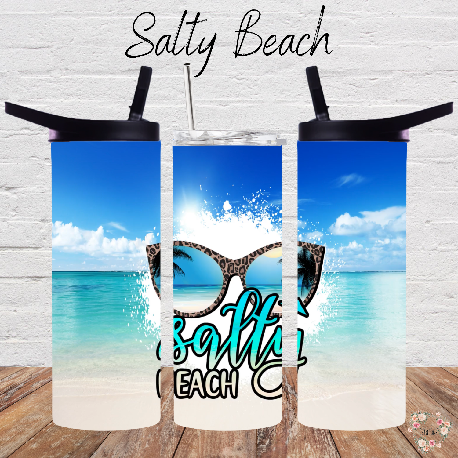 Sassy ocean-inspired sublimation tumbler – Salty Beach design