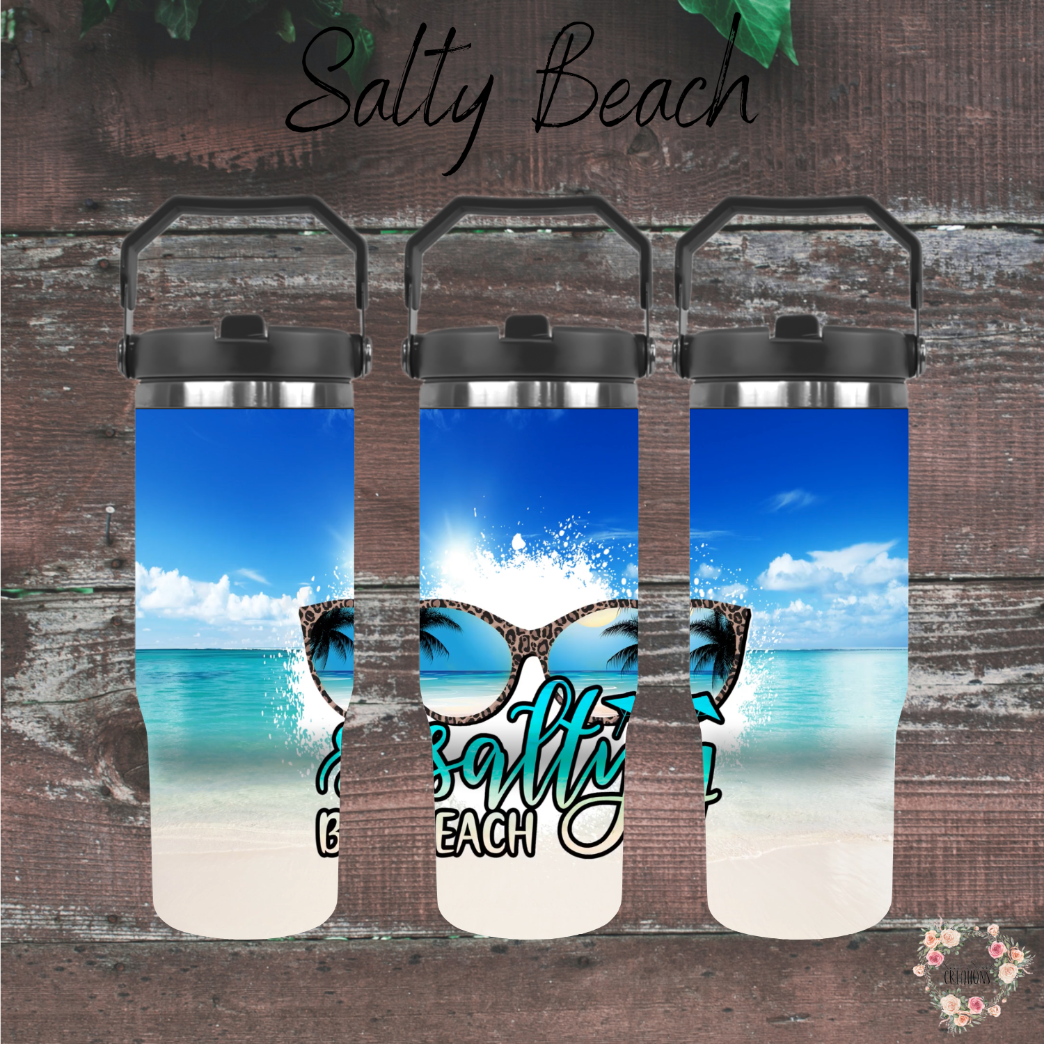 Sassy ocean-inspired sublimation tumbler – Salty Beach design