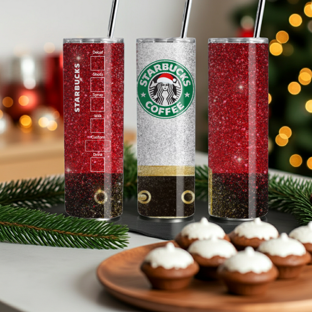 Santa’s Coffee Tumbler | Christmas Coffee Style Cup