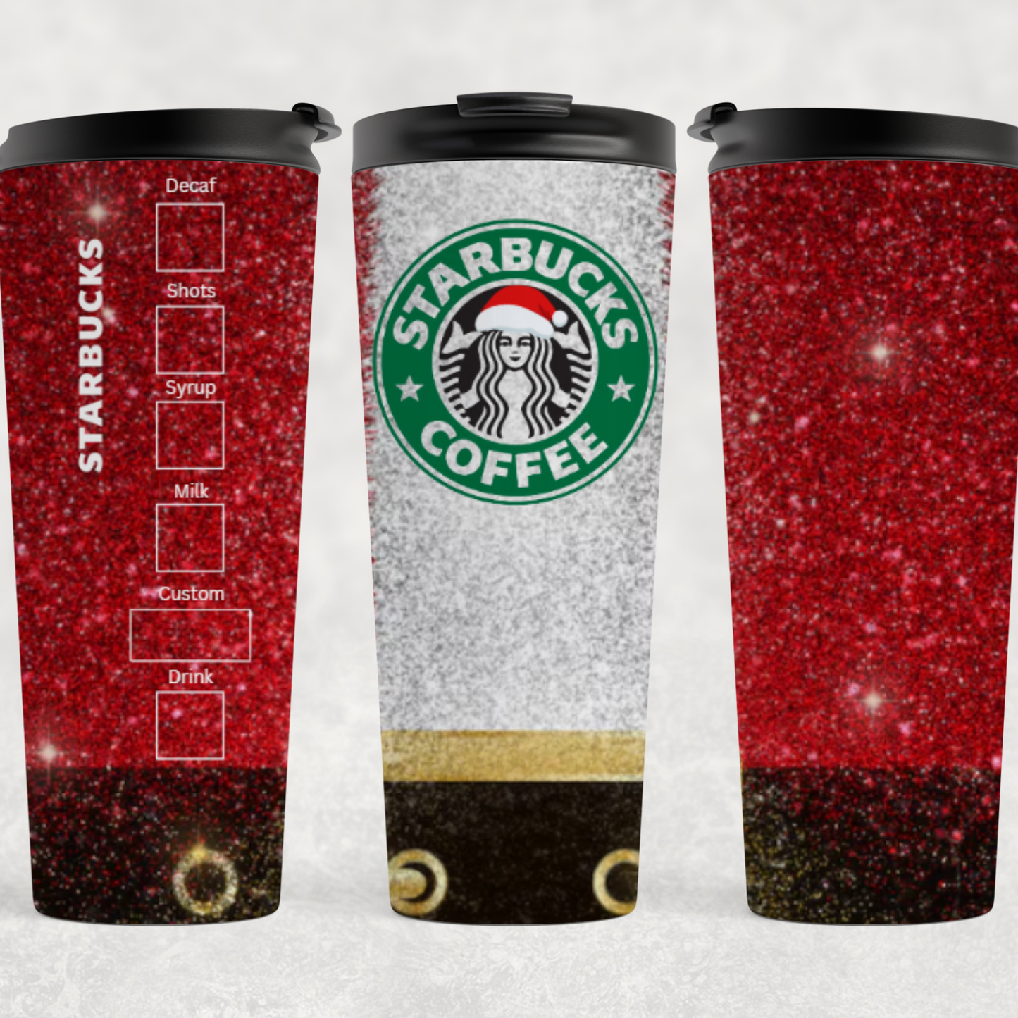 Santa’s Coffee Tumbler | Christmas Coffee Style Cup