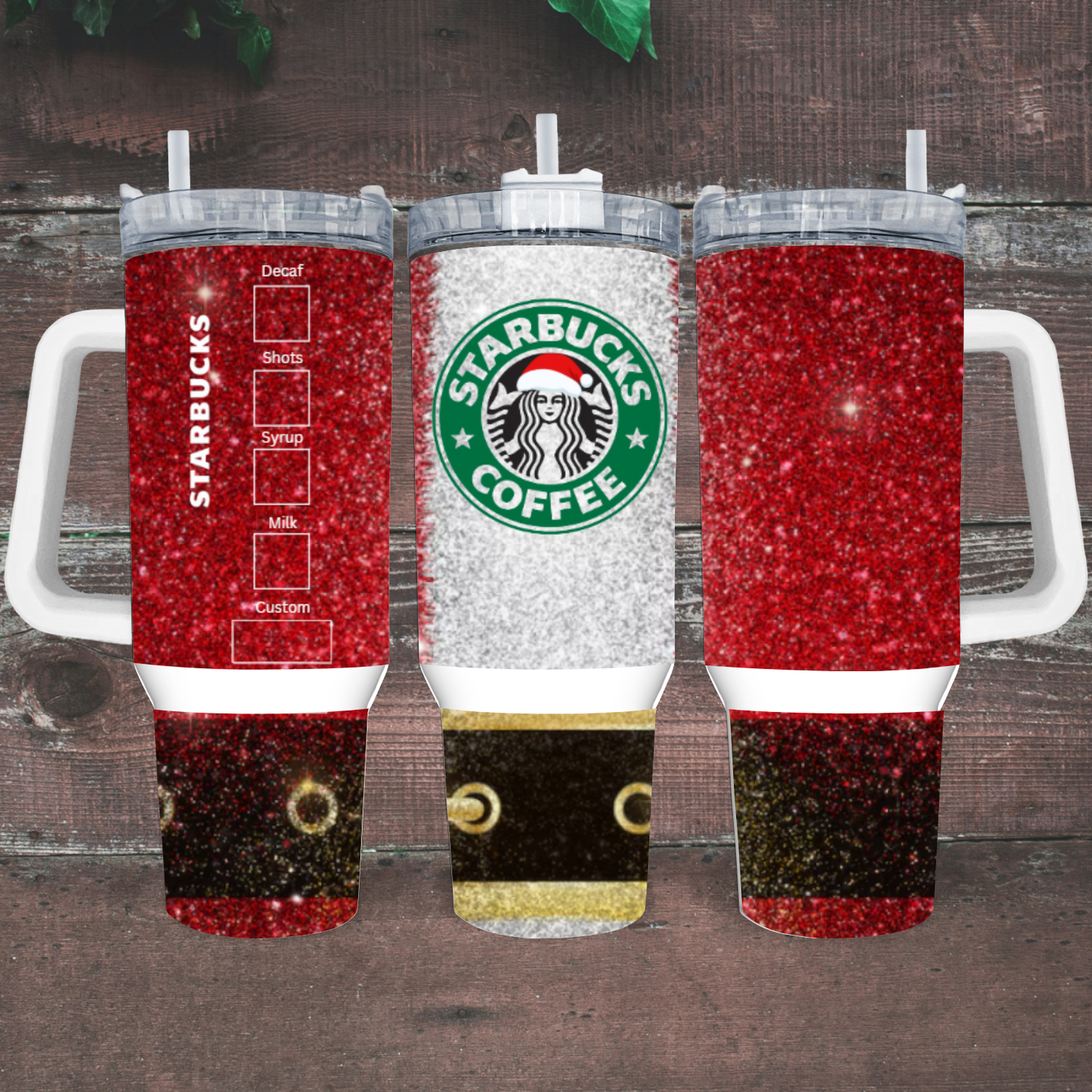 Santa’s Coffee Tumbler | Christmas Coffee Style Cup