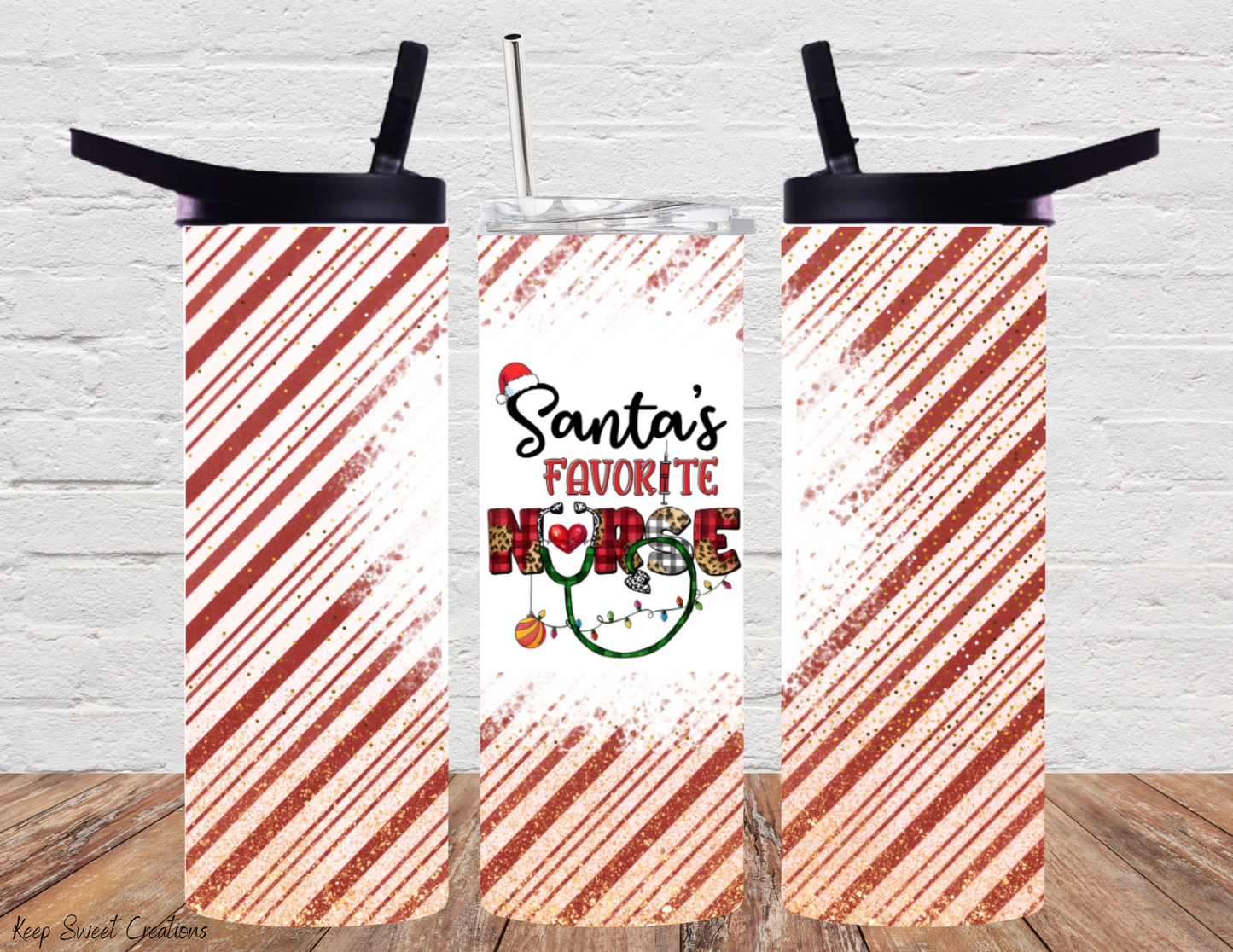 Santa’s Favorite Nurse Tumbler | Christmas Nurse Cup