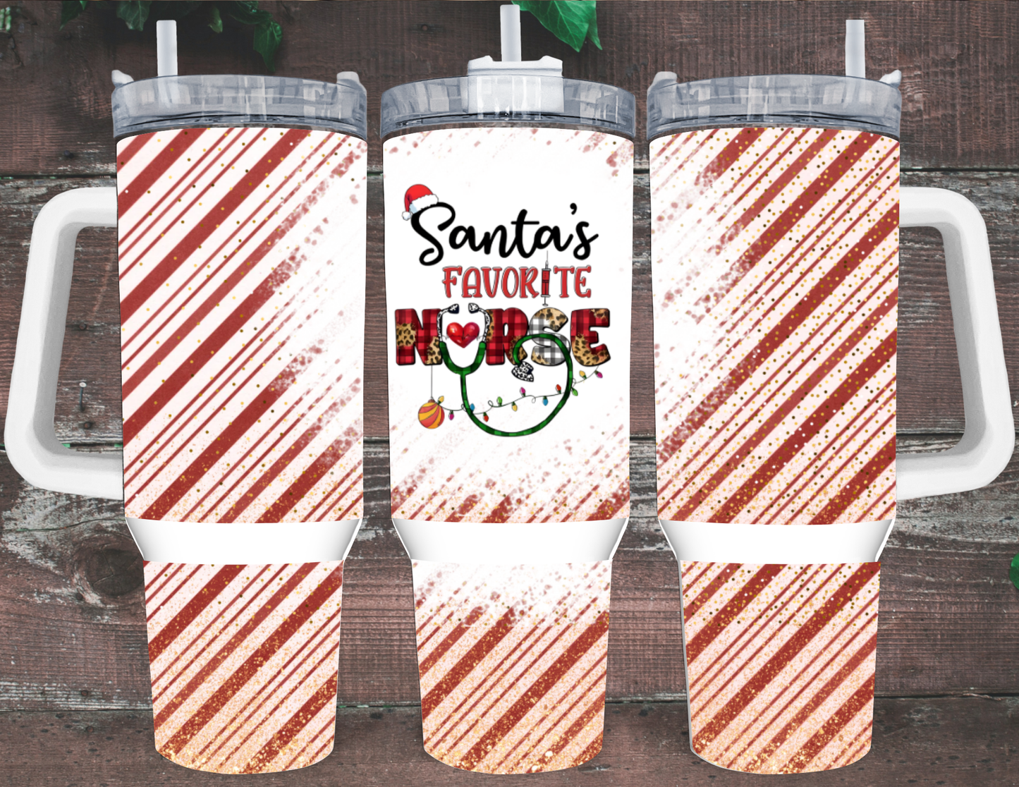 Santa’s Favorite Nurse Tumbler | Christmas Nurse Cup