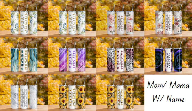 Personalized Mom & Mama Tumblers | Custom Name Drinkware