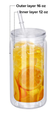 16 OZ. SNOWGLOBE ACRYLIC TUMBLER