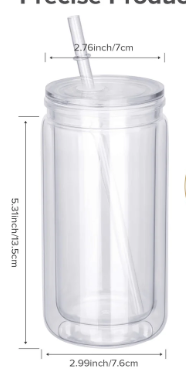16 OZ. SNOWGLOBE ACRYLIC TUMBLER
