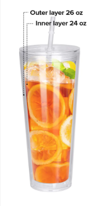 26 oz. Snowglobe Acrylic Tumbler