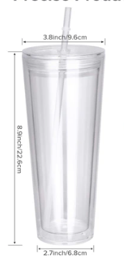 26 oz. Snowglobe Acrylic Tumbler