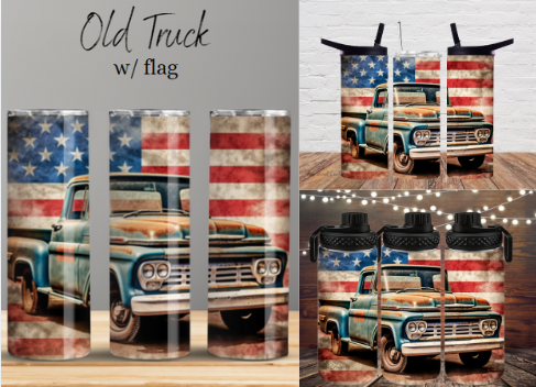 Old Truck w/flag