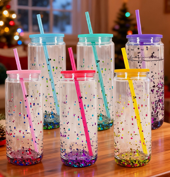 16 OZ. SNOWGLOBE ACRYLIC TUMBLER