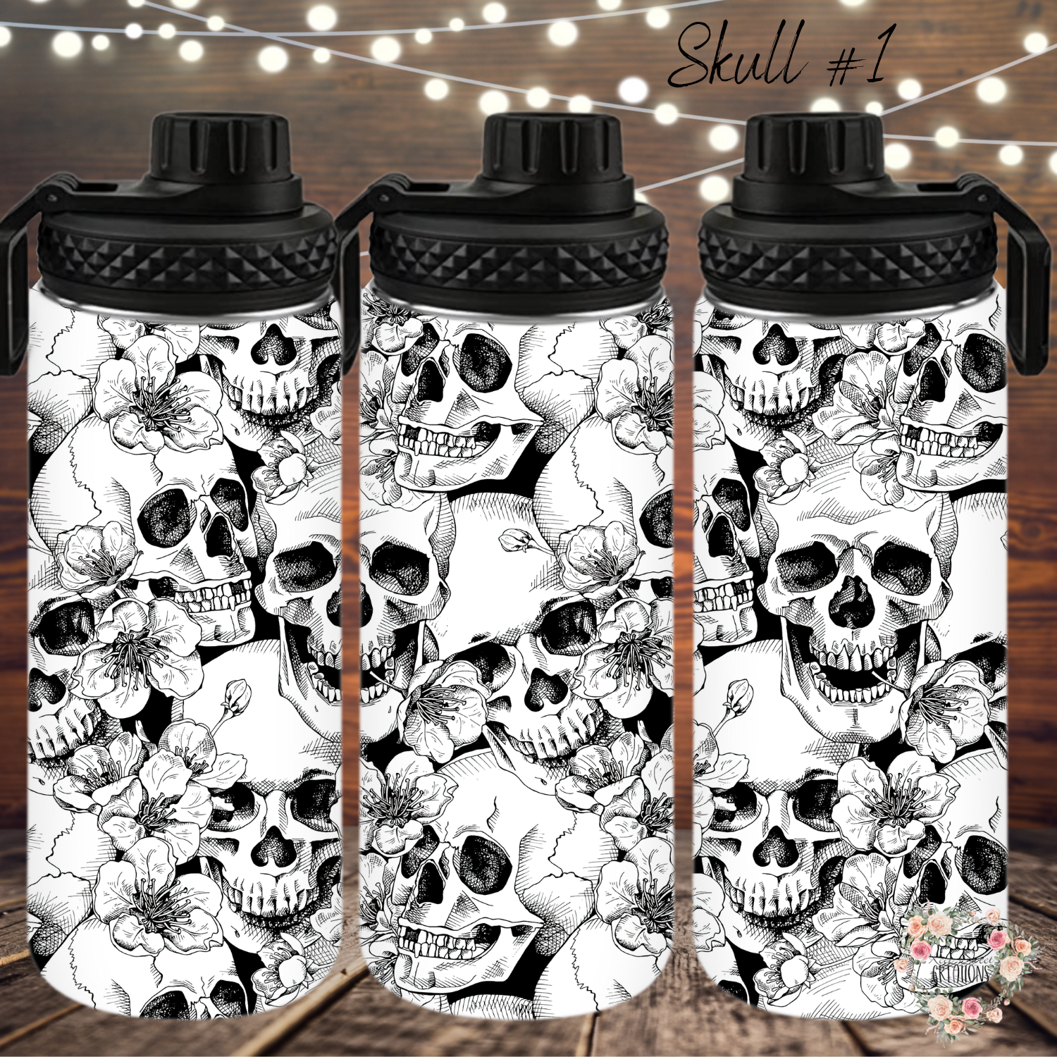 Skull Collection – Gothic Floral & Edgy Tumbler Designs
