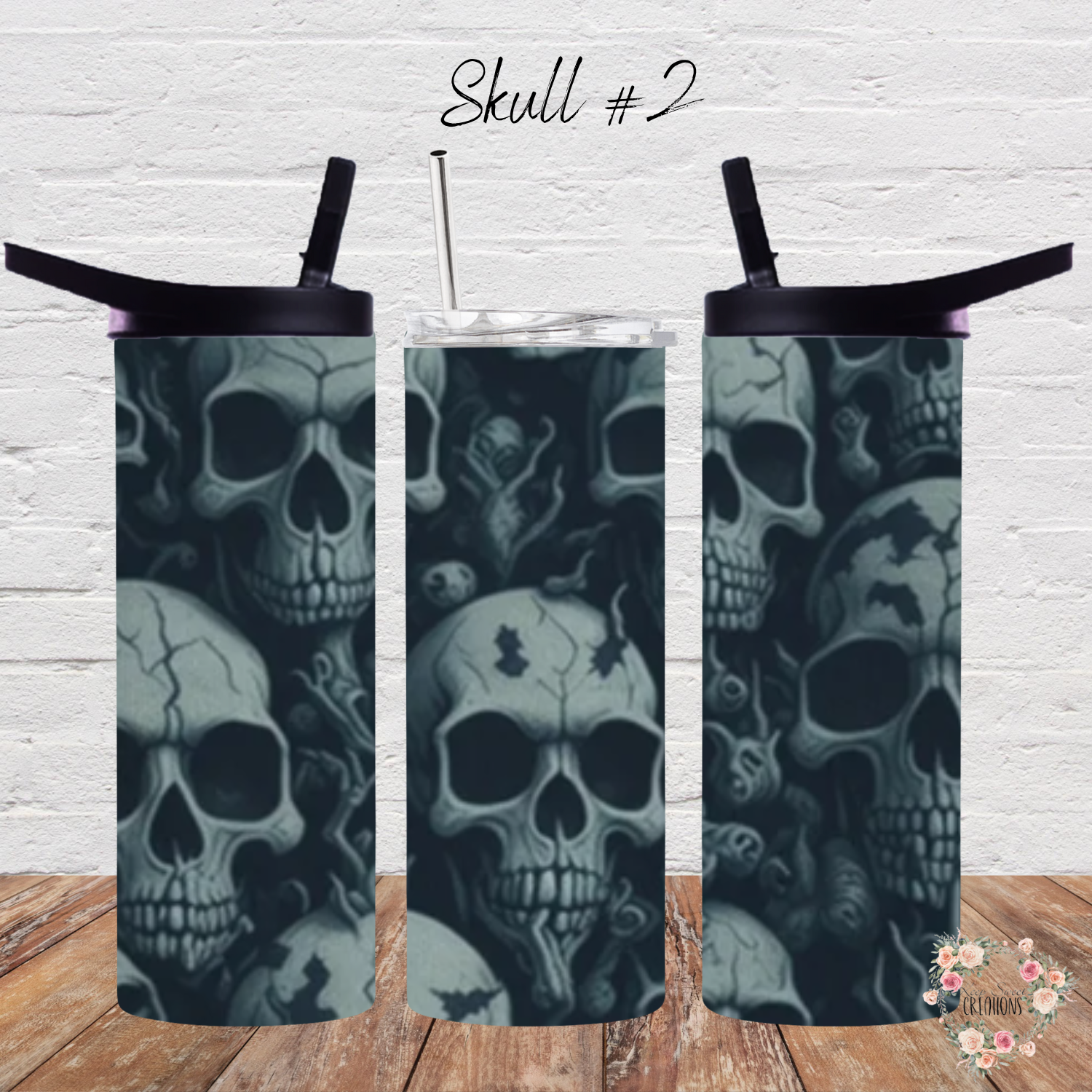Skull Collection – Gothic Floral & Edgy Tumbler Designs