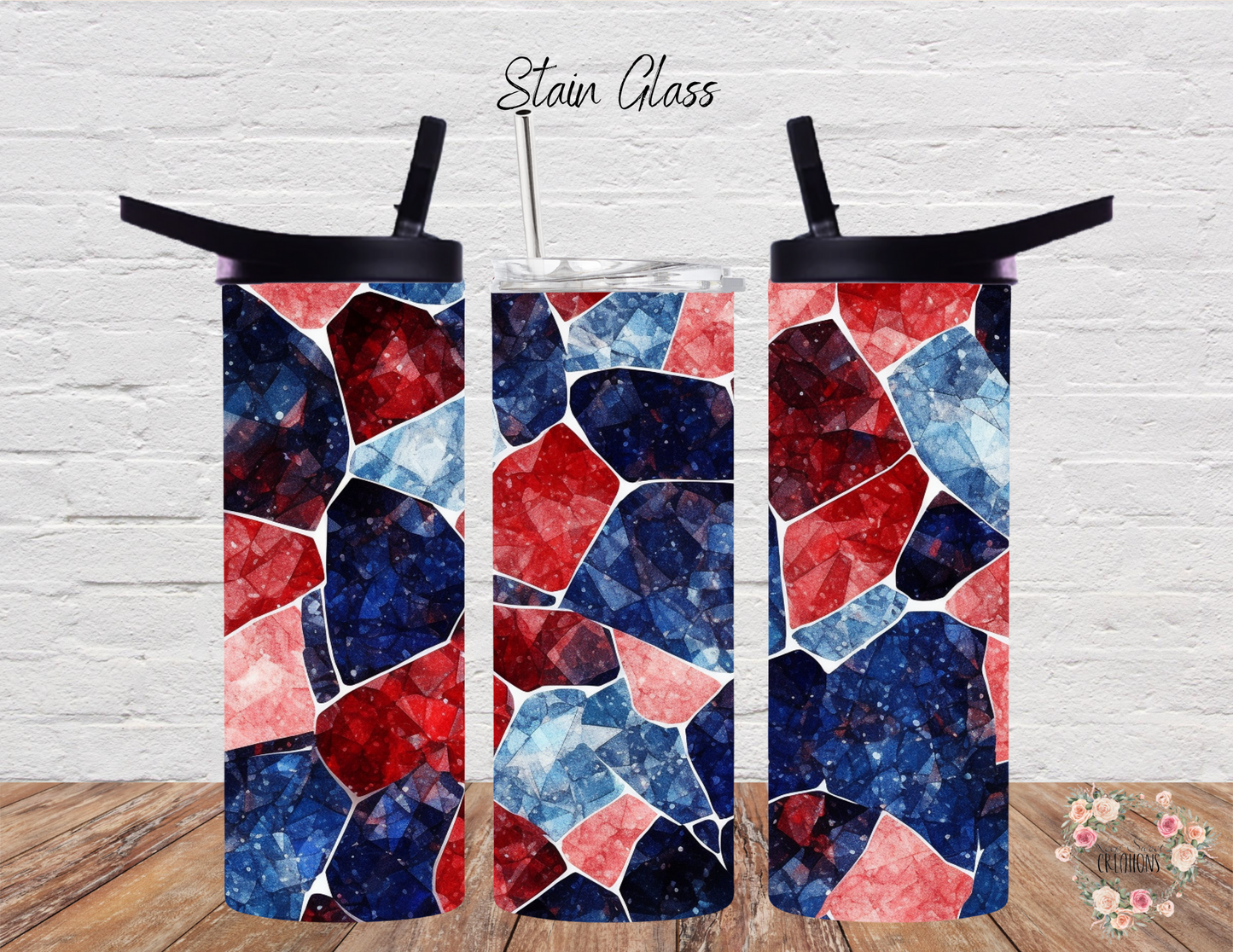 American Independence: Glitter, Stain glass and Dots