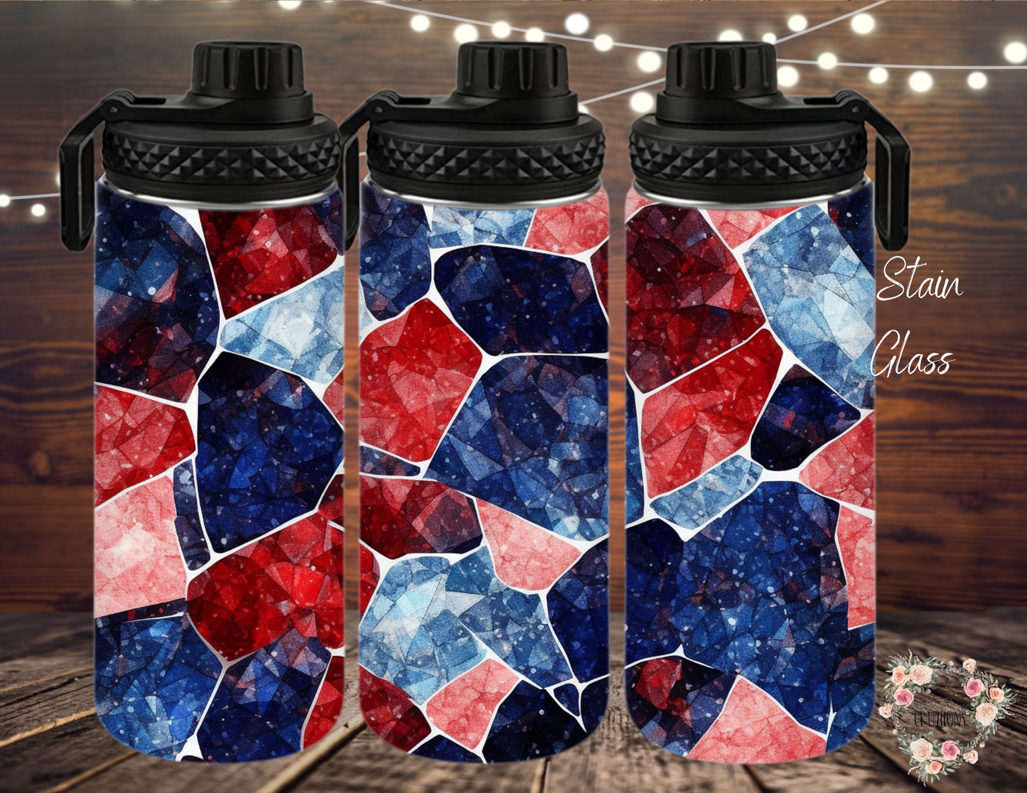 American Independence: Glitter, Stain glass and Dots