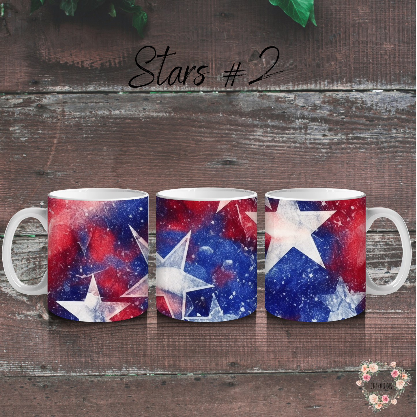 Star Tumblers – Patriotic Red, White & Blue - (Stars #2) Drinkware