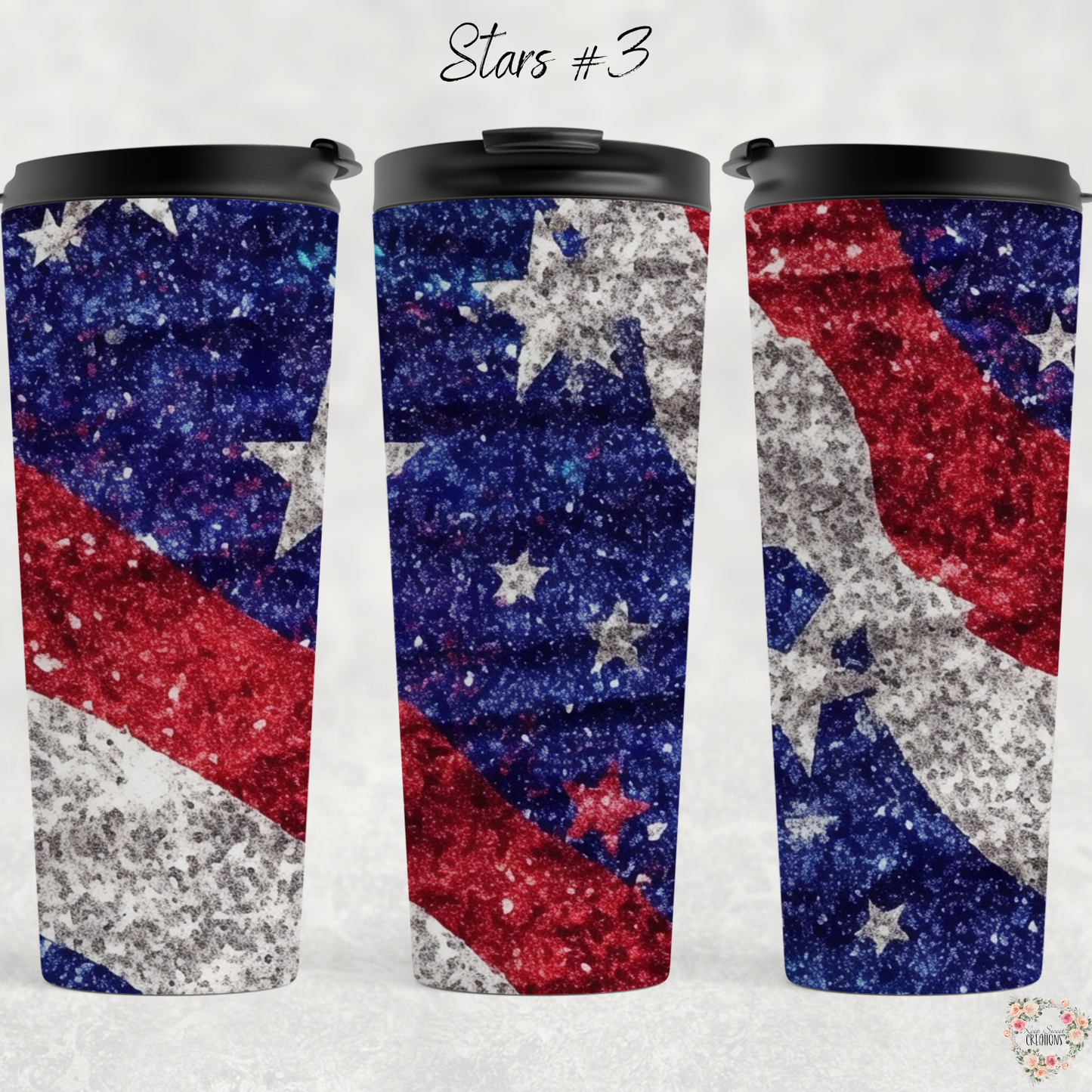 Patriotic Tumbler Collection – Sparkle with American Spirit - (Stars #3) Tumbler