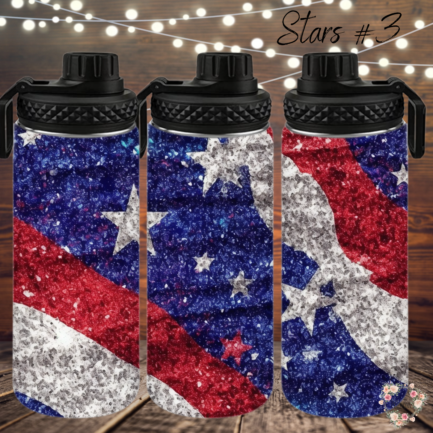 Patriotic Tumbler Collection – Sparkle with American Spirit - (Stars #3) Tumbler