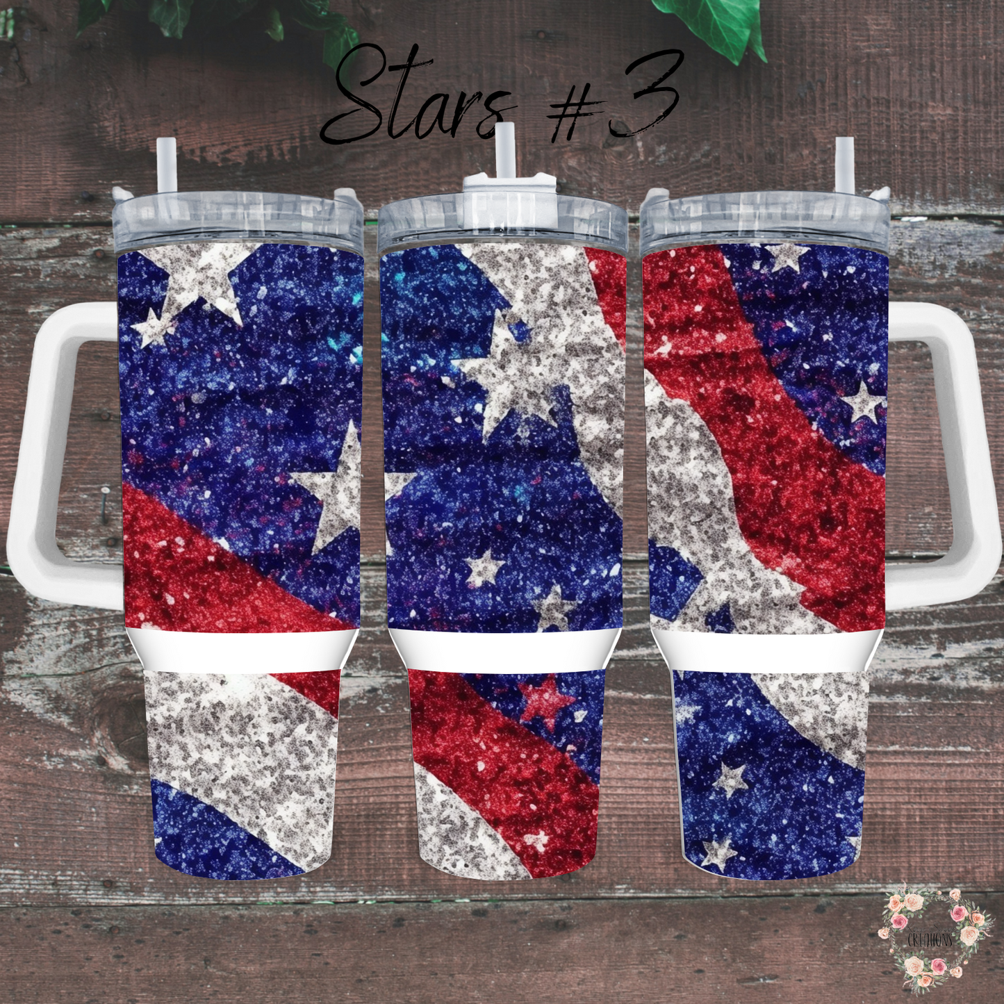 Patriotic Tumbler Collection – Sparkle with American Spirit - (Stars #3) Tumbler
