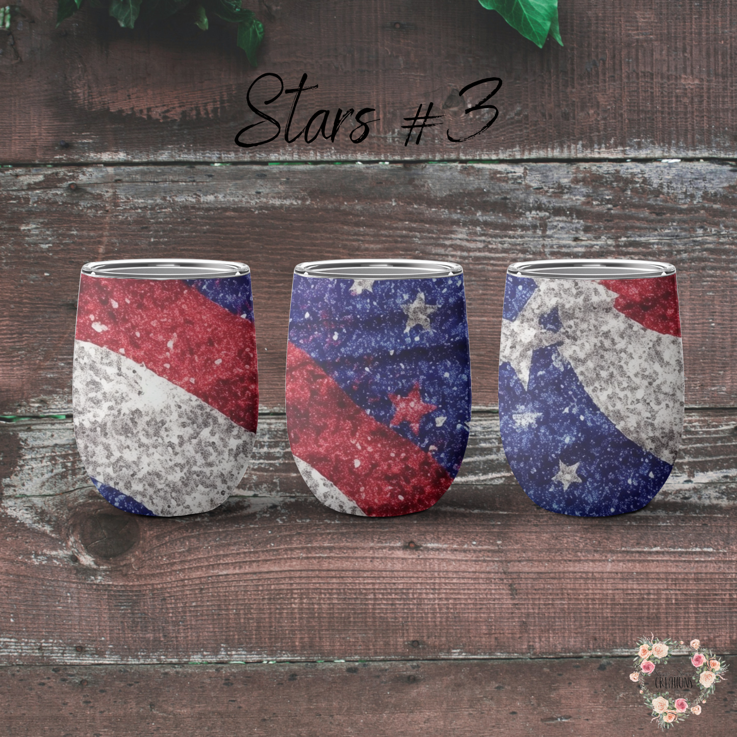 Patriotic Tumbler Collection – Sparkle with American Spirit - (Stars #3) Tumbler